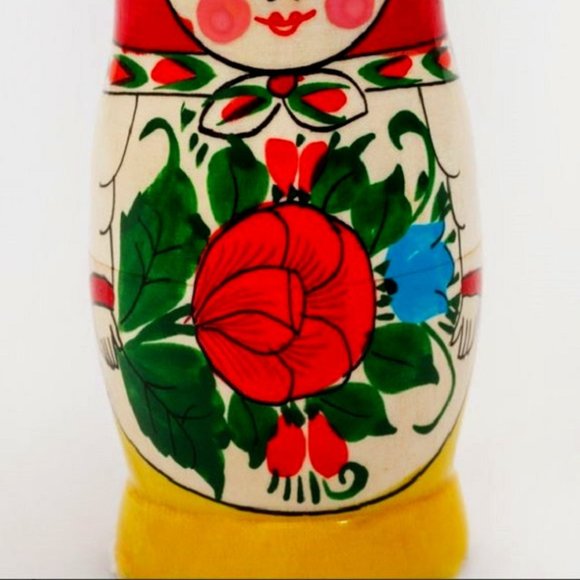 NWT Semenovskaya Russian Matryoshka Nesting 5-Doll Set Handpainted - Picture 3 of 3